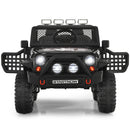 Honeyjoy 12V Black Electric Ride-On Truck for Kids with Remote Control and Lights