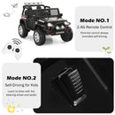 Honeyjoy 12V Black Electric Ride-On Truck for Kids with Remote Control and Lights