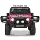 Honeyjoy Pink Electric Ride-On Truck for Kids with Remote Control and Lights