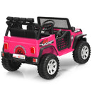 Honeyjoy Pink Electric Ride-On Truck for Kids with Remote Control and Lights