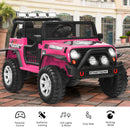 Honeyjoy Pink Electric Ride-On Truck for Kids with Remote Control and Lights