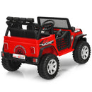 Honeyjoy 12V Red Electric Ride-On Truck for Kids with Remote Control and Lights