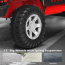 Honeyjoy 12V Red Electric Ride-On Truck for Kids with Remote Control and Lights