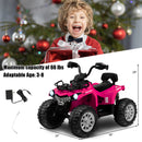 Pink 12V Electric ATV Quad for Kids with 2 Speed Settings, MP3 Player, and Headlights