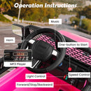 Pink Electric Ride-On Truck for Kids with Remote Control, Lights, and Music
