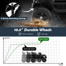 12V Black Electric Ride-On Truck for Kids with Remote Control, Lights, and Music