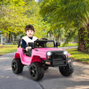 Pink Electric Ride-On Truck for Kids with Remote Control, Lights, and Music