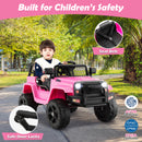 Pink Electric Ride-On Truck for Kids with Remote Control, Lights, and Music
