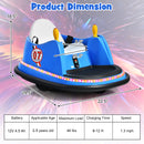 Blue 12V Ride-On Bumper Car with 360° Spin and Remote Control