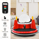 Red 12V Kids Ride-On Bumper Car with 360° Spin and Remote Control