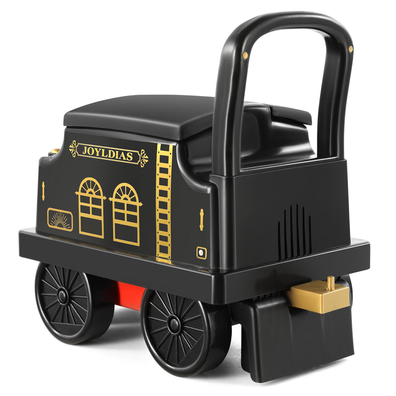 Ride-On Train Carriage with Songs, Stories, Storage, and Handle - Black/Blue Magic Cars 11