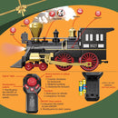 Remote Control Steam Locomotive Train Set with Fuel Tank Car for Kids Magic Cars 1