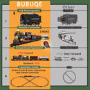 Remote Control Steam Locomotive Train Set with Fuel Tank Car for Kids Magic Cars 6