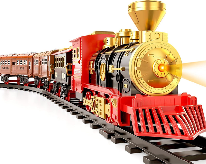 Toddler Train Set with Steam Engine, Cargo Car, and Extended Track for Ages 3-5 Magic Cars 10