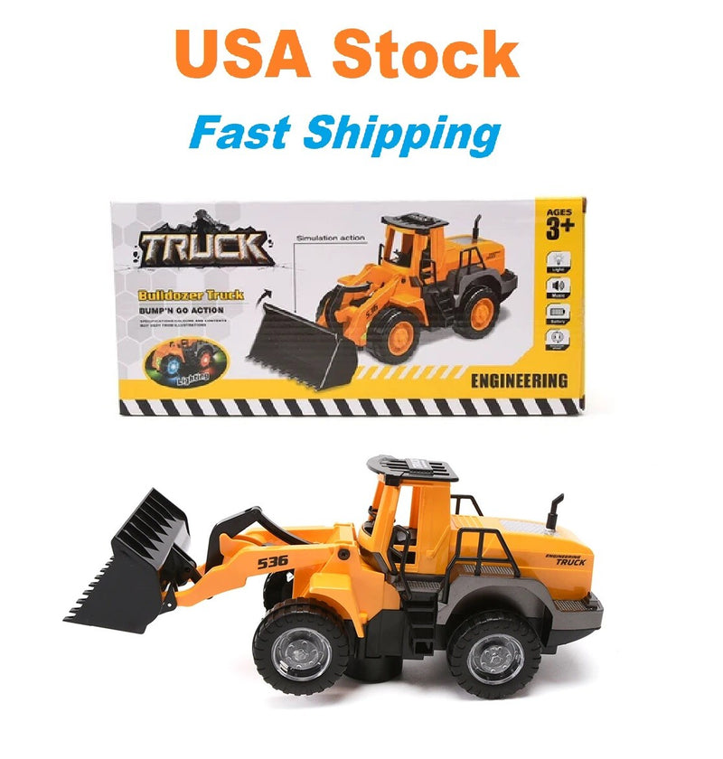 Battery Operated Bulldozer Truck with Light and Music Simulation Magic Cars 0