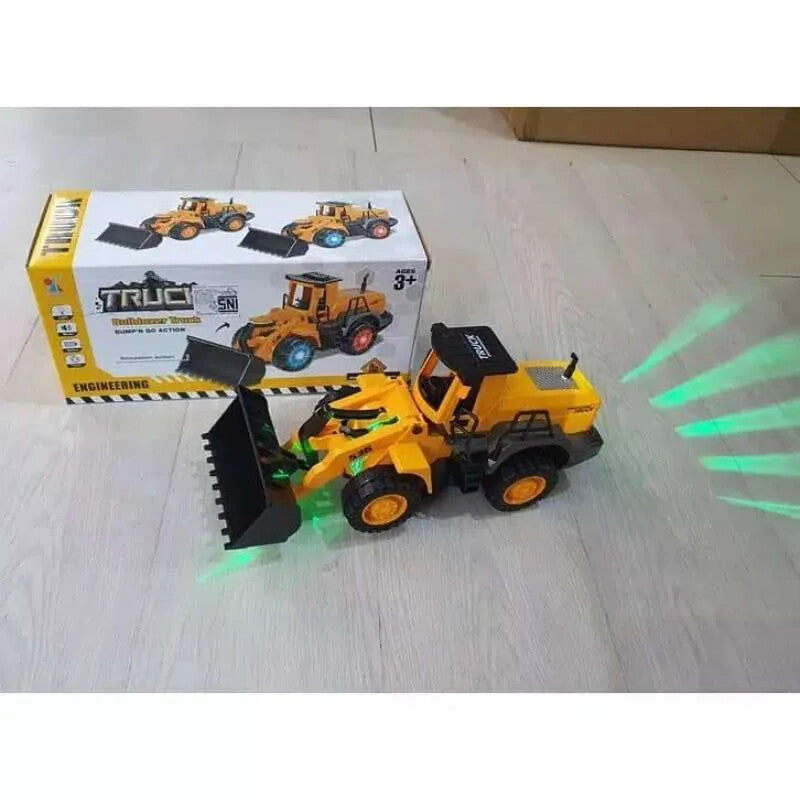 Battery Operated Bulldozer Truck with Light and Music Simulation Magic Cars 10