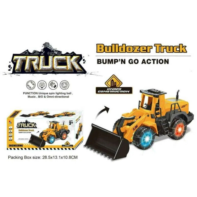 Battery Operated Bulldozer Truck with Light and Music Simulation Magic Cars 1
