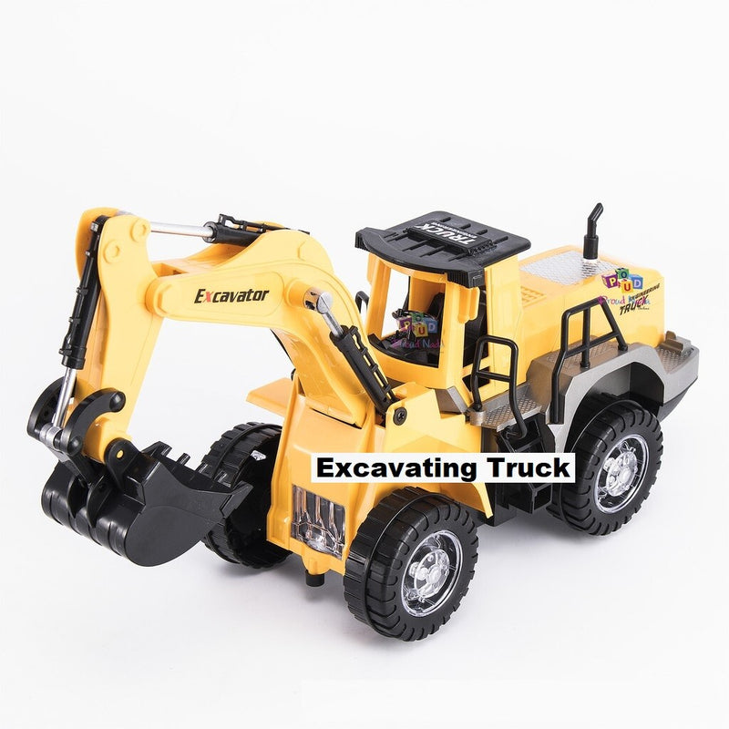 Battery Operated Excavator Truck with Light and Sound Simulation Magic Cars 2