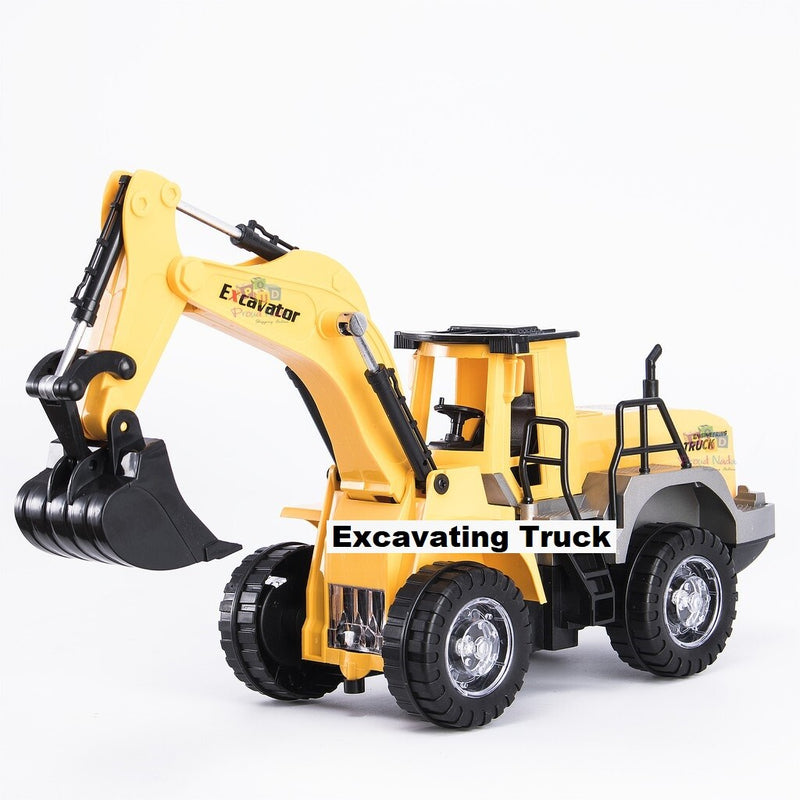 Battery Operated Excavator Truck with Light and Sound Simulation Magic Cars 3