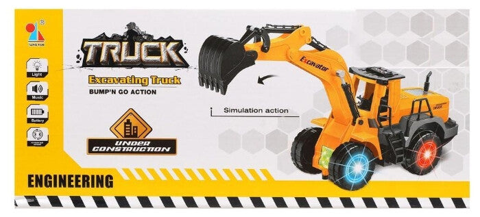 Battery Operated Excavator Truck with Light and Sound Simulation Magic Cars 9