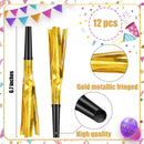 12-Pack Gold Glitter Metallic Fringe Noisemakers Magic Cars 1