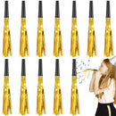 12-Pack Gold Glitter Metallic Fringe Noisemakers Magic Cars Variant 0