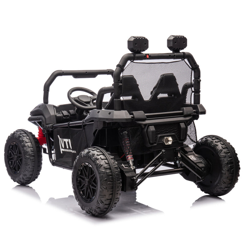 Two-Seater Kids Ride-On with Parental Remote Control, Rear Searchlight, and Bluetooth MP3 for Ages 3+ Magic Cars 11