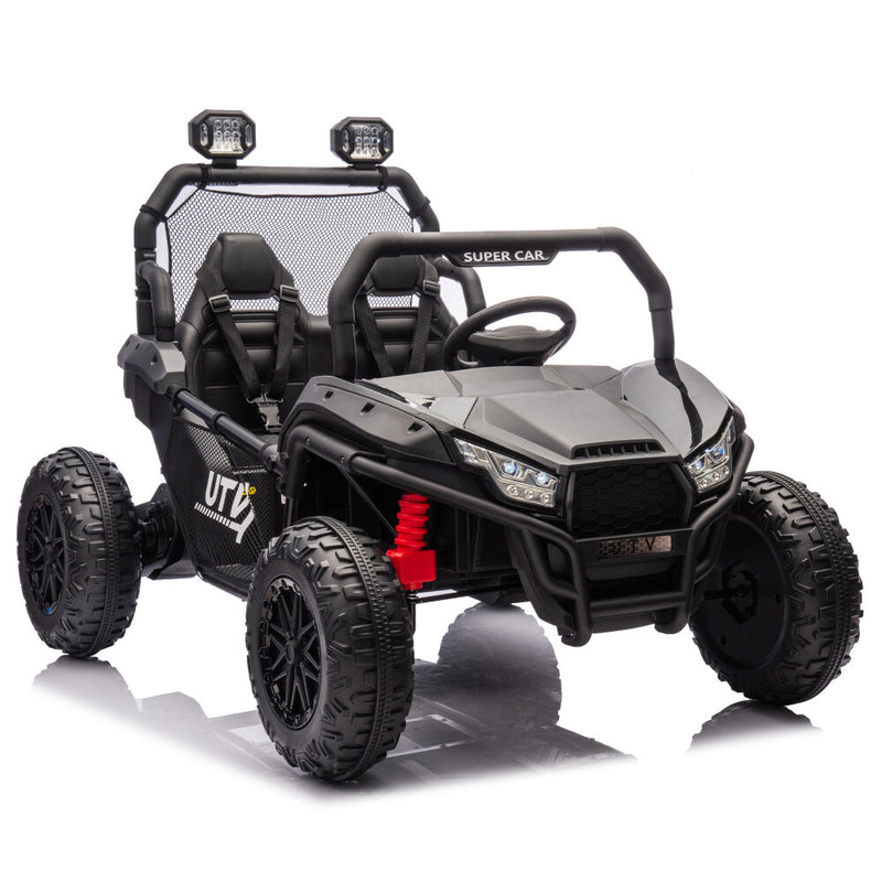Two-Seater Kids Ride-On with Parental Remote Control, Rear Searchlight, and Bluetooth MP3 for Ages 3+ Magic Cars 6