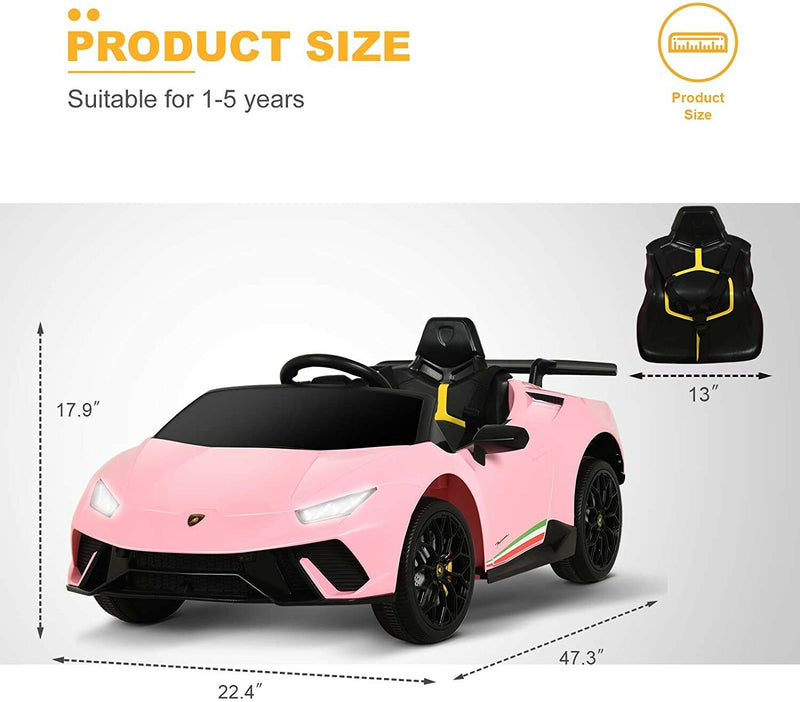 12V Kids Electric Ride-On Car Lamborghini Huracán Replica Magic Cars 6