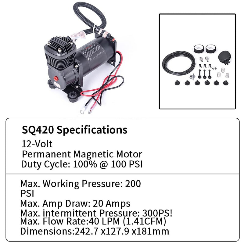 Quiet 300 PSI Air Compressor 1/4 NPT Super Silent 69dB for Truck, Car, and Train Use Magic Cars 5