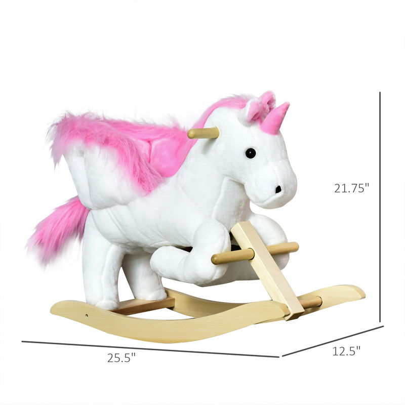 Deluxe Unicorn Rocking Horse Toy for Kids with Lullaby Music Magic Cars 2