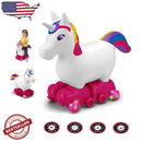 Inflatable Unicorn Ride-On Toy with Light-Up Roller Skates for Toddlers Ages 1-3 Magic Cars Variant 0