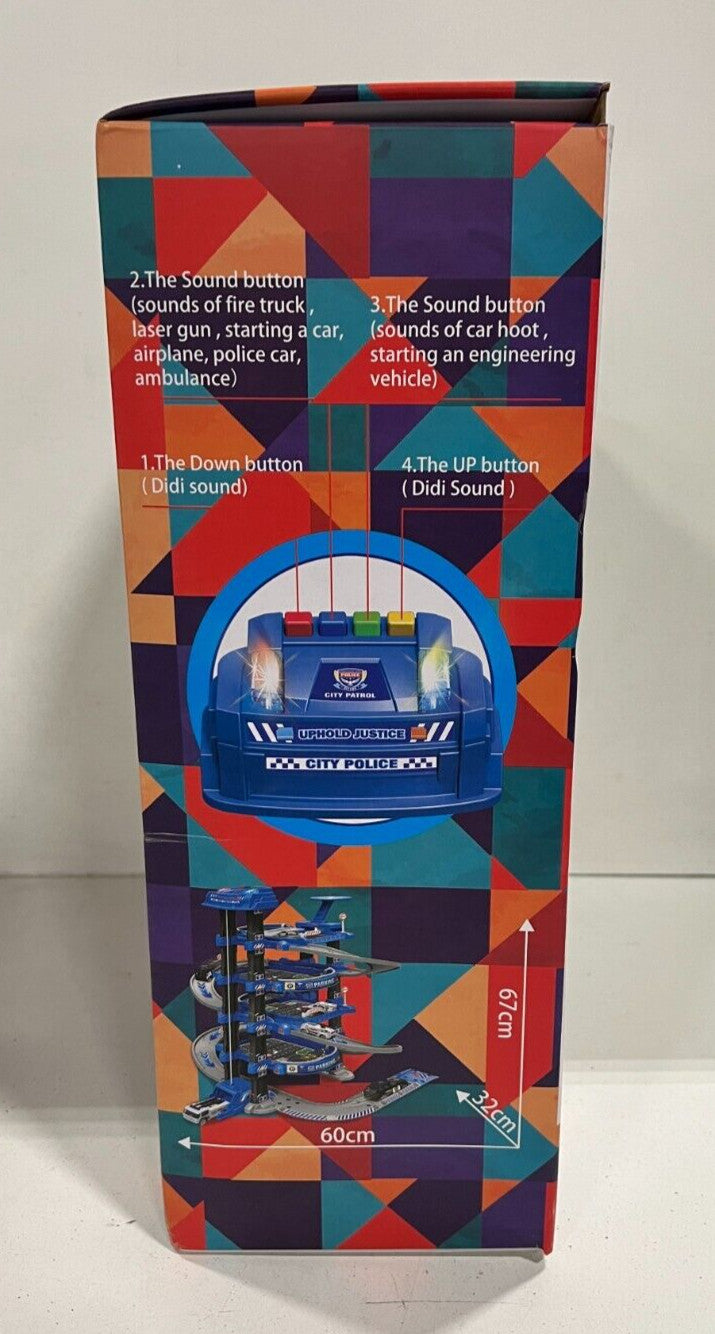 Kids Garage Toy Set with Race Car Ramp and Vehicle Track for Toddlers Age 3+ Magic Cars 2