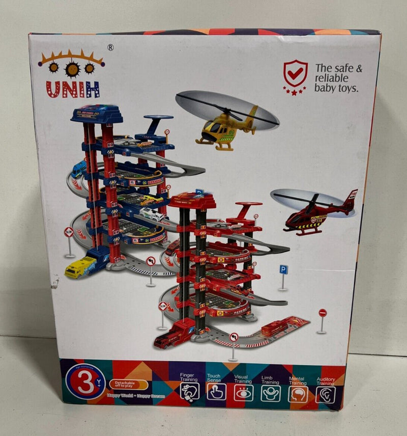 Kids Garage Toy Set with Race Car Ramp and Vehicle Track for Toddlers Age 3+ Magic Cars Variant 0