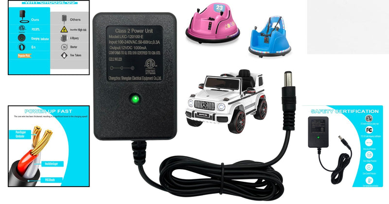 Universal 12V Electric Ride-On Charger – Safe, Reliable Power for Kids Magic Cars 1