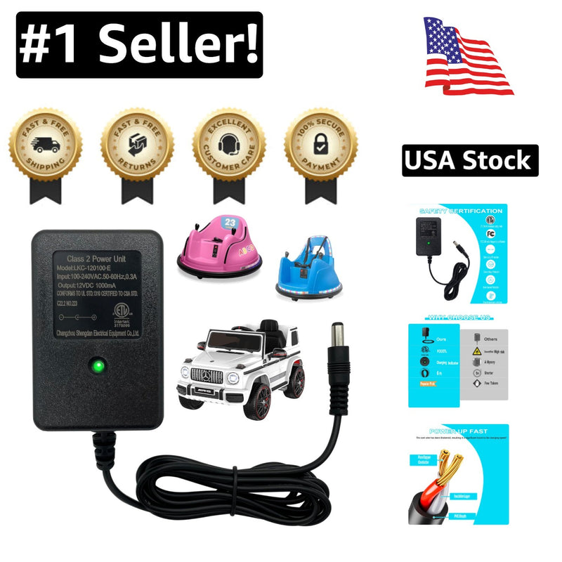 Universal 12V Electric Ride-On Charger – Safe, Reliable Power for Kids Magic Cars Variant 0