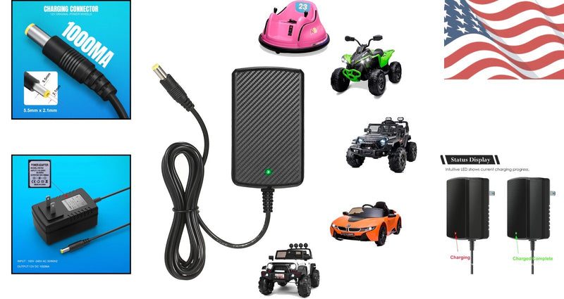 12V Universal Charger for Kids’ Electric Cars with Overcharge Protection Magic Cars 1