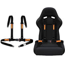 4-Point Safety Harness Set in Black for Go Kart, UTV, and ATV Racing Magic Cars 2