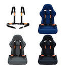 4-Point Safety Harness Set in Black for Go Kart, UTV, and ATV Racing Magic Cars 5