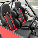 4-Point Safety Harness System 2" for Go Karts, UTVs, ATVs in Racing Red Magic Cars 6