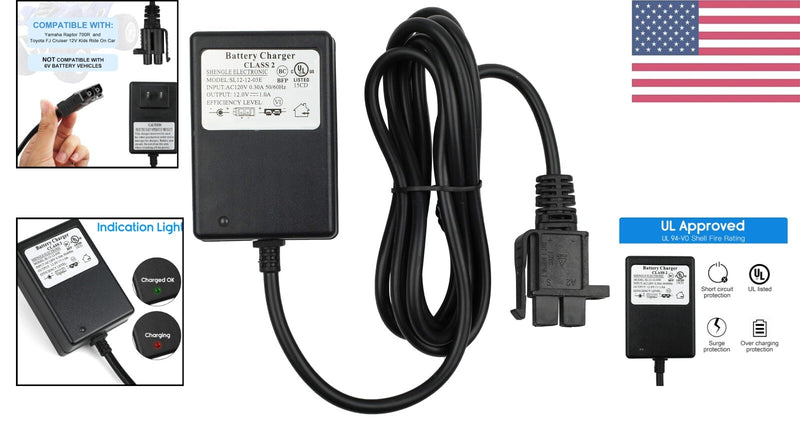 Universal 6ft 12V Battery Charger Cable Certified Safe Magic Cars 1