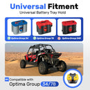 Versatile Battery Tray for Optima Group 34 78 - Ideal for ATV, UTV, and Truck Applications Magic Cars 1