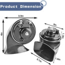 Universal Car Horn Upgrade Kit 12V Dual Tone High Low Snail Horn Loud Waterproof Magic Cars 1