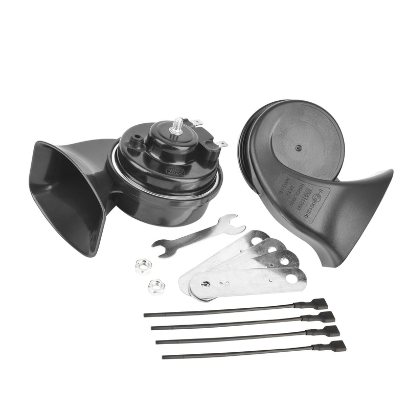 Universal Car Horn Upgrade Kit 12V Dual Tone High Low Snail Horn Loud Waterproof Magic Cars Variant 0