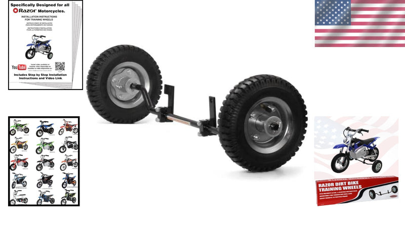 Adjustable Training Wheels Universal Fit for Razor MX125 to MX650 Models Magic Cars 1