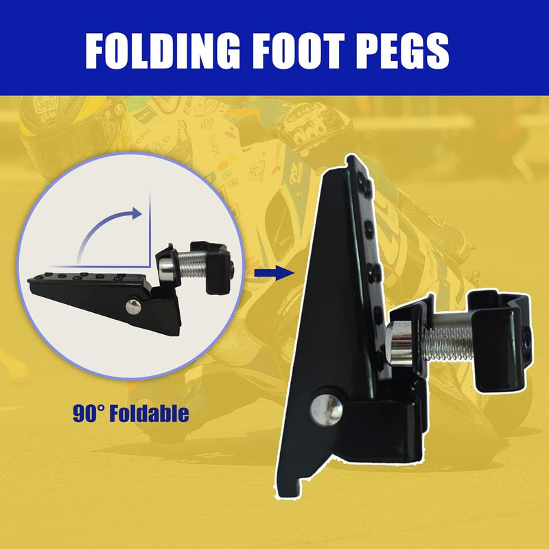 Universal Folding Motorcycle Foot Pegs Pedals Compatible with Mini Bikes and ATVs Magic Cars 1