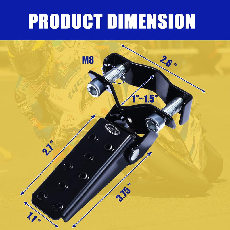 Universal Folding Motorcycle Foot Pegs Pedals Compatible with Mini Bikes and ATVs Magic Cars 3