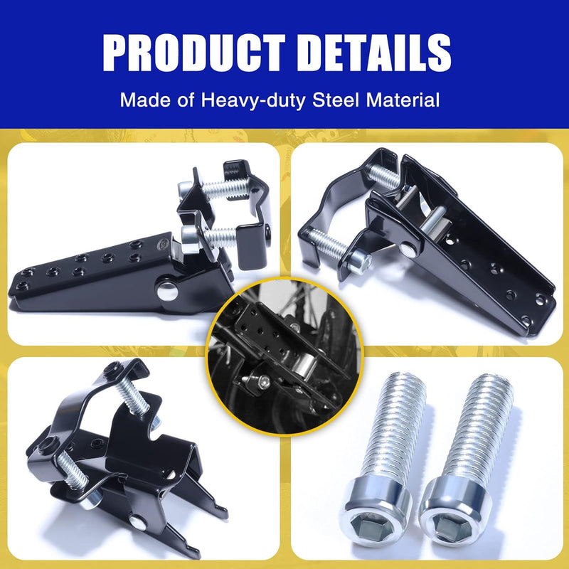 Universal Folding Motorcycle Foot Pegs Pedals Compatible with Mini Bikes and ATVs Magic Cars 4