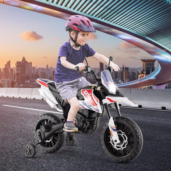 12V Electric Kids Dirt Bike with Training Wheels and Music for Off-Road Riding Magic Cars 3