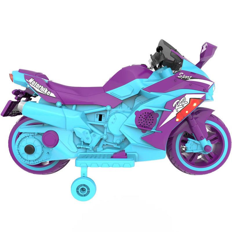 12V Electric Kids Ride-On Dirt Bike with Training Wheels in Mixed Colors Magic Cars 2